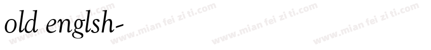 old englsh字体转换